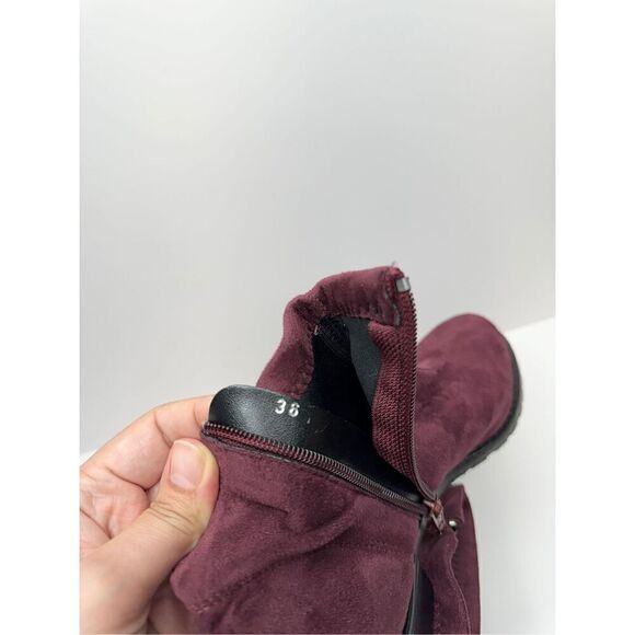 Ron White Boots Size 5.5US 36EUR Wine Giorgi Stretch Side Zip Ankle Booties - Picture 10 of 12